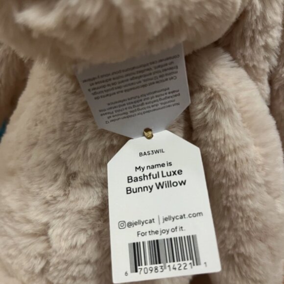 JellyCat Luxe Bunny Willow US Seller Fast - Picture 2 of 5